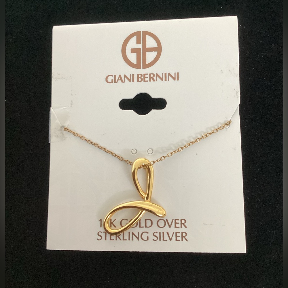 Giani Bernini 18k Gold over Sterling Silver Letter “j” Pendant Necklace